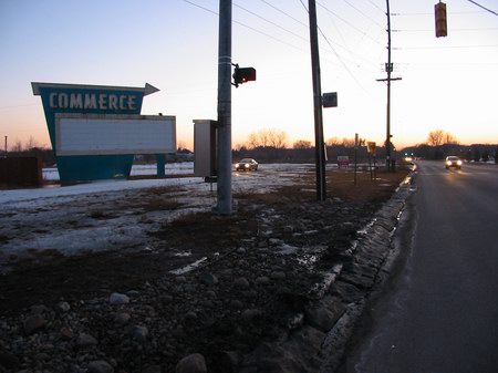 Commerce Drive-In Theatre - Marquee And Intersection (newer photo)